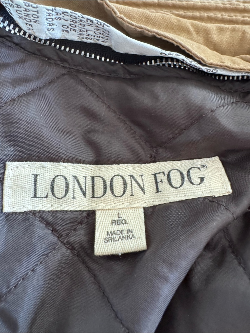 Vintage! London Fog Casual Zip Khaki Jacket with Removable Quited Liner - Picture 9 of 13